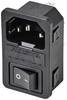 TRU COMPONENTS TC-10088420 IEC-stik C14 Stik, indbygning lodret Samlet poltal: 3 10 A Sort 1 stk