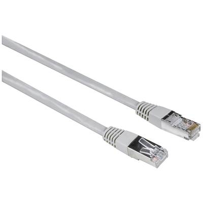 Hama 00200917 RJ45 Netværkskabel, patchkabel CAT 5e F/UTP 5.00 m Grå PVC-kappe, snoede par 1 stk