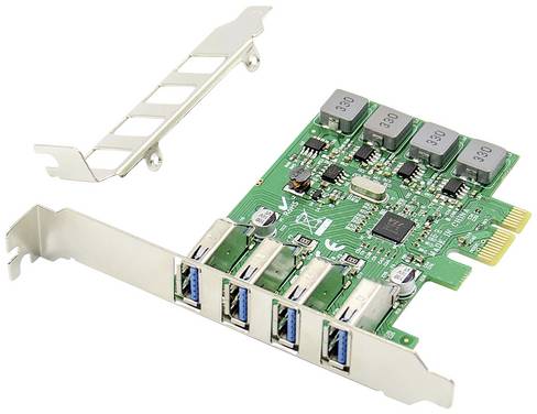 Digitus DS-30226 4 porte PCI-Express-kort USB, USB-A (USB 1.1), USB-A (USB 2.0), USB-A (USB 3.0), USB-A PCIe