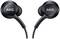 Sorte in-ear-høretelefoner fra mærket AKG med kabel, som er udviklet til en high-end lydoplevelse og behagelig pasform.