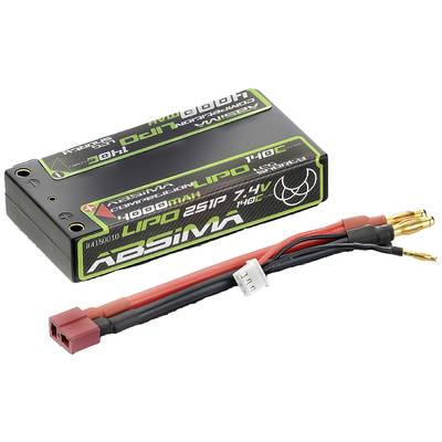 Absima Modelbyggeri-batteripakke (LiPo) 7.4 V 4000 mAh Celletal: 3 140 C Hardcase 4 mm, T-tilslutning