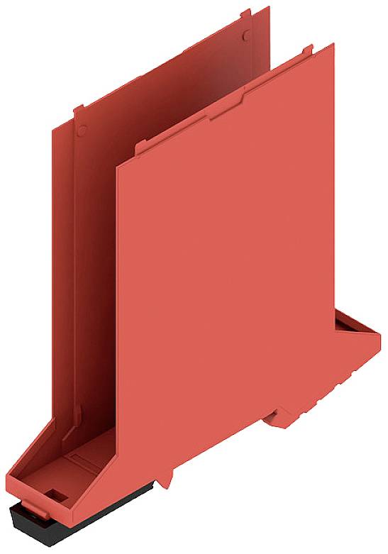 Weidmüller CH20M22 B RD/BK DIN-skinne-hus basiselement lukket, med ventilationsslids, Til montering på DIN-skinne. 22.5 x 109.3 Plastic Rød 10 stk
