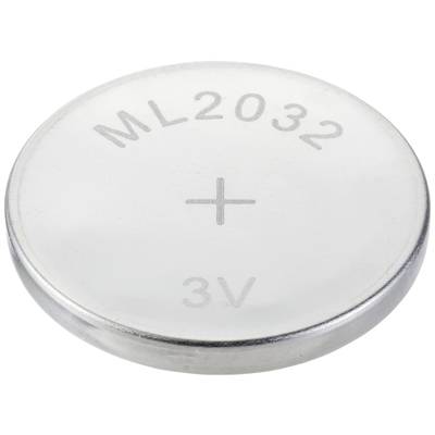 VOLTCRAFT  Genopladeligt knapcellebatteri ML 2032  Lithium 65 mAh 3 V 1 stk
