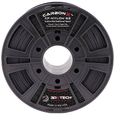 3D Xtech NYL3010500BK0 CarbonX CF Polyamid PA6 Filament PA kemisk bestandig 1.75 mm 500 g Sort 1 stk