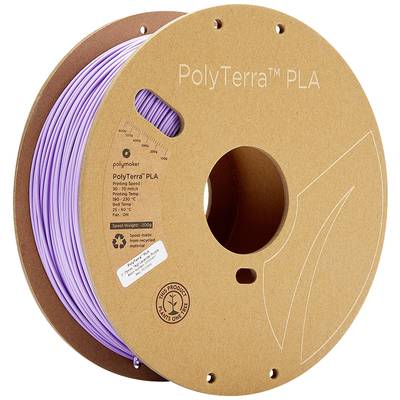 Polymaker 70852 PolyTerra PLA Filament PLA-plast med lavere kunststofindhold 1.75 mm 1000 g Lilla (mat)  1 stk