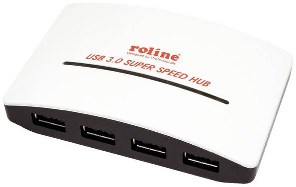 Roline 14.02.5027 USB-hub 4 porte USB-A USB 3.2 Gen1 5 GBit/s Flerfarvet