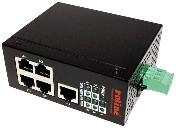 Roline 21.13.1155  Strømforsyning-switch   10 / 100 MBit/s