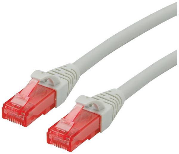 Roline 21.15.2504 RJ45 Netværkskabel, patchkabel CAT 6 U/UTP 1.50 m Grå Ikke skærmet, Halogenfri, Flammehæmmende 1 stk