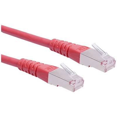 To nettkabler i rødt med RJ45-stik, som bruges til at forbinde netværksenheder.