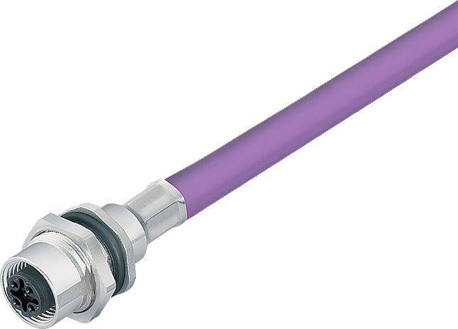 binder 70 4434 247 04-20 Sensor-, aktuator-stik, Tilslutning, lige, Flangetilslutning 0.5 m Pol-tal (RJ): 2 1 stk