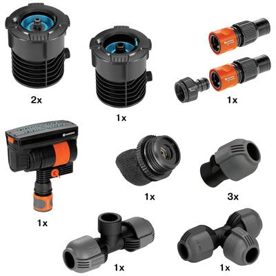 GARDENA 08272-20 Sprinklersystem Pipeline firkantssprinkler startersæt Stikkobling