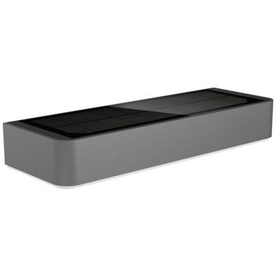 En rektangulær, grå enhed med sort overflade, muligvis en elektronisk enhed eller et smart home-produkt.