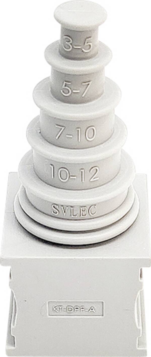 TRU COMPONENTS ELT M1 Kabelgennemføring slidset Klemme-diameter (max.) 12 mm Elastomer Grå 1 stk