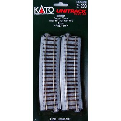 H0 Kato Unitrack 2-290 Bøjet spor 2 stk