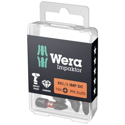 Wera 05057617001 Krydskærv-bit 3 D 6.3 10 stk