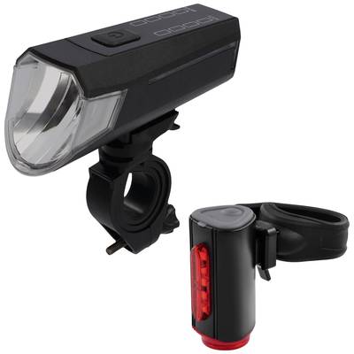 FISCHER FAHRRAD Cykellys sæt LED (RGB) Batteridrevet Sort