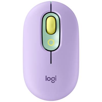 Logitech POP WLAN-mus Bluetooth® Optisk Violet, Mint, Gul 4 Knapper 4000 dpi Easy Switch 3 enheder, Lydsvage taster, Int