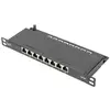 Digitus DN-91608S-SL-EA 8 porte Patch-panel 254 mm (10") CAT 6A 0.5 U Sort med stik