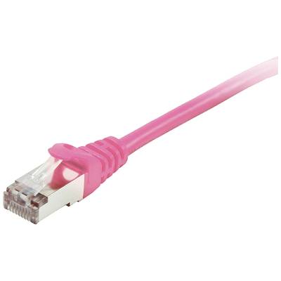 Equip 605586 RJ45 Netværkskabel, patchkabel CAT 6 S/FTP 10.00 m Pink forgyldte stik 1 stk