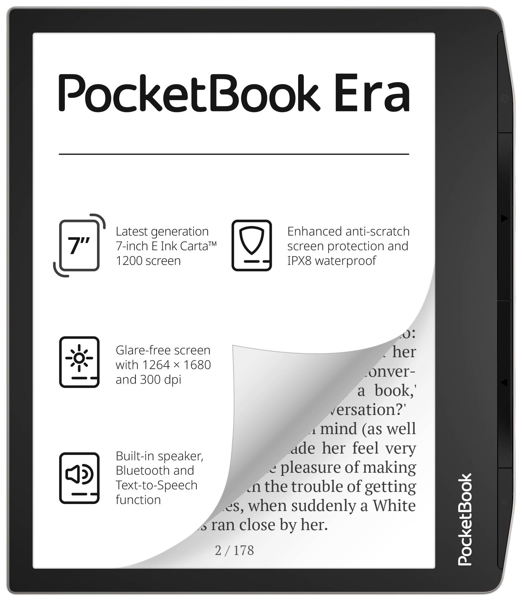 PocketBook E-bogslæser 17.8 (7 tommer) Sølv Conradelektronik.dk