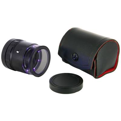 Ideal Tek LE.003UV.ITU 10X Lupe mit mm-Skala, 8 UV LED Håndlup med LED-belysning Forstørrelsesfaktor: 10 x Linsestørrels