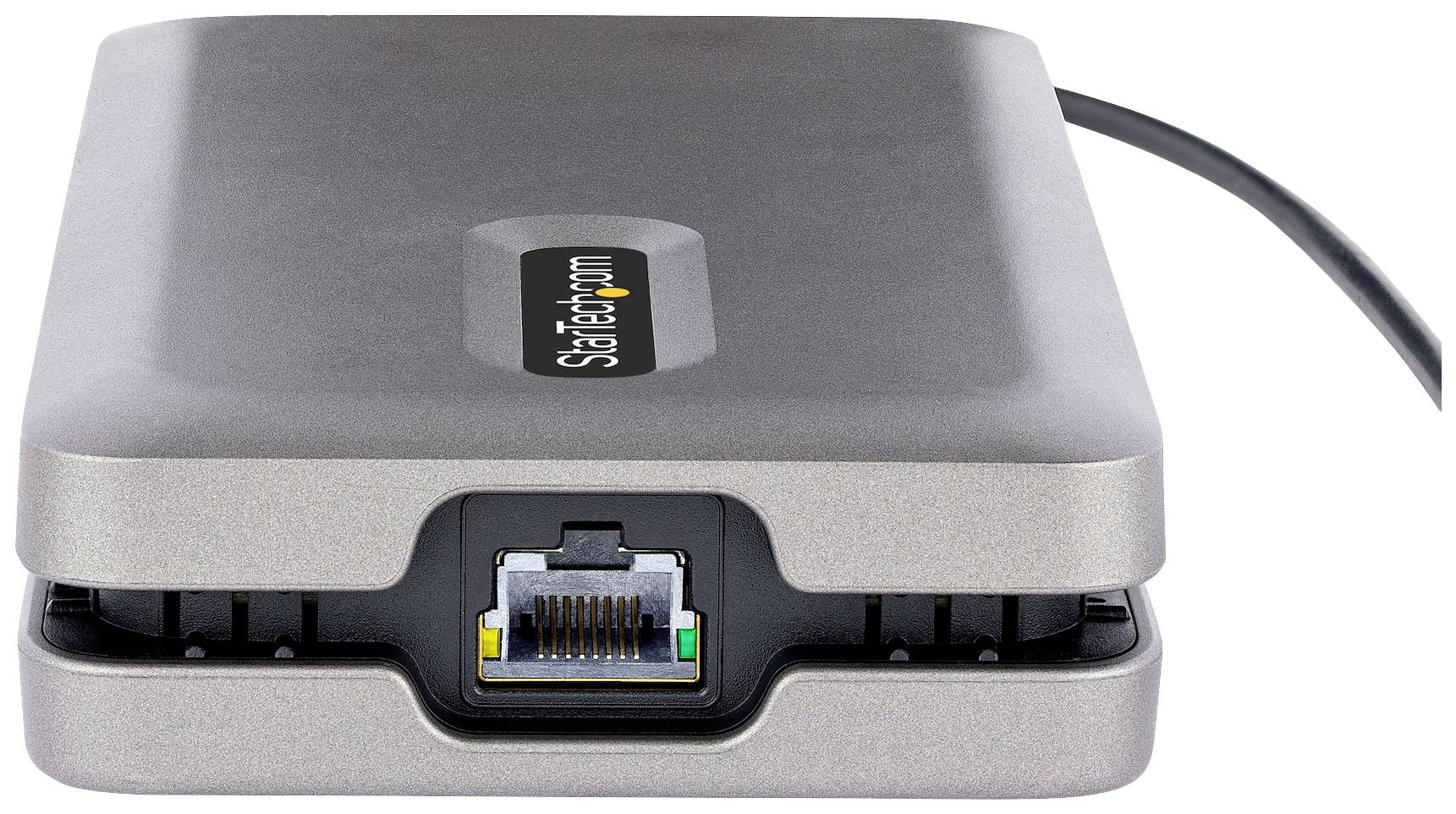 Et eksternt modem med Ethernet-port, velegnet til kabelbaseret internetforbindelser. Kompakt design, let at tilslutte.