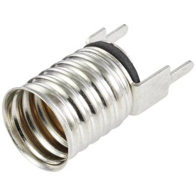 Metallisk spiralfjederbeslag, cylindrisk med to flade forbindelsesstykker, formentlig beregnet til en batteriholder.