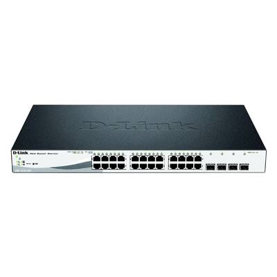D-Link DGS-1210-28P/E Netværksswitch RJ45/SFP  24 + 4 port 56 GBit/s PoE-funktion 