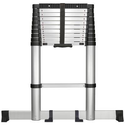 TOOLCRAFT TO-7868814 Aluminium/plast Teleskopstige Montering uden værktøj Ståhøjde (maks.): 1.93 m Sort/sølv EN 131 10.1
