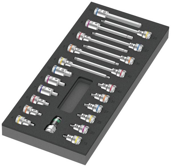 Wera 05150113001 05150113001 TORX, Unbrako Zyklop-skraldenøgle inkl. skralde      22 dele 3/8" (10 mm)