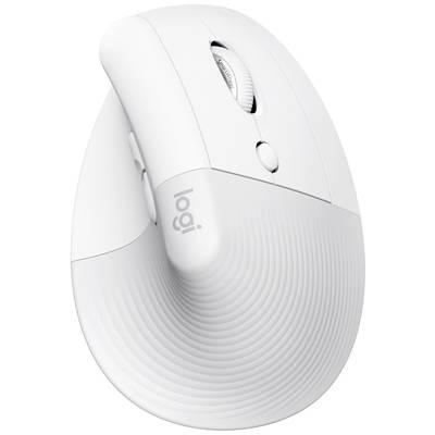 Logitech Lift for Mac Vertical Ergonomic Ergonomisk mus, WLAN-mus Kabelfri Optisk Lysegrå 6 Knapper 4000 dpi Ergonomisk