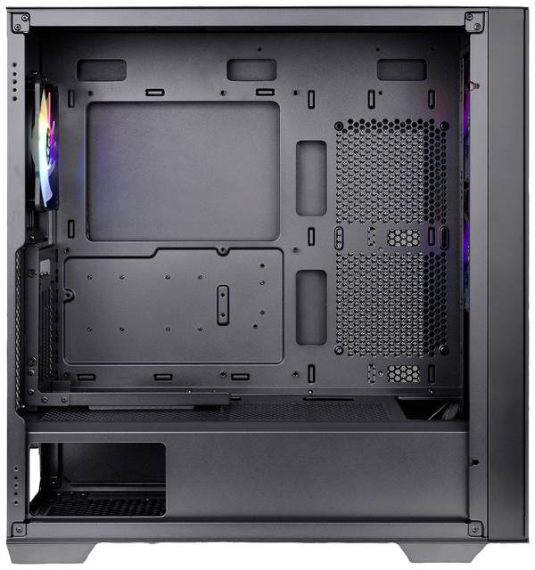 Thermaltake CA-1S4-00M1WN-00 Midi-tower PC-kabinet  Sort 3 forudinstallerede LED blæsere , LCS kompatibel , Siderude , Egnet til DIY vandkøling , Egnet til AIO vandkøling
