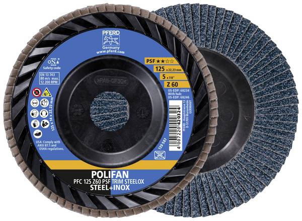 PFERD TOOLS 67771126 Metalskive til slibning Diameter 125 mm Kornstørrelse=60 10 stk