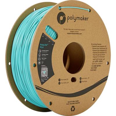 Polymaker PA02010 PolyLite Filament PLA-plast  1.75 mm 1000 g Turkis  1 stk