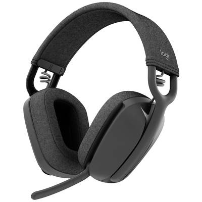 Logitech ZONE VIBE 100   Over Ear-hovedtelefoner Bluetooth® Stereo Grafit Mikrofon-støjreduktion, Noise Cancelling Lydst