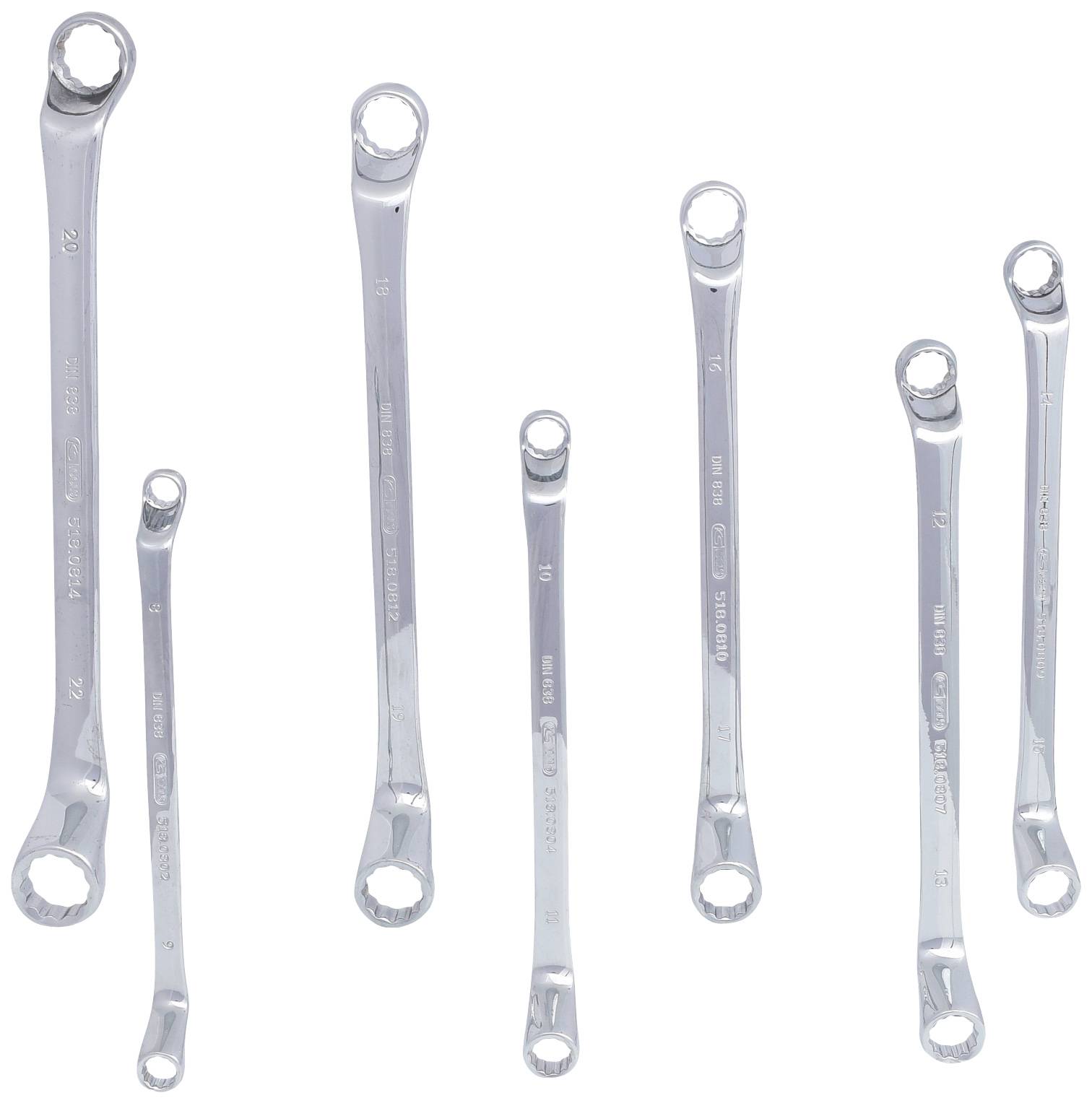 KS Tools 518.0847 5180847 Ringnøgle-sæt Nøglebredde (metrisk) (kun til del) 8 - 22 mm