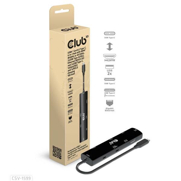 club3D USB-C® Dockingstation CSV-1599 Passer til mærkerne: univerzálny USB-C® Power Delivery