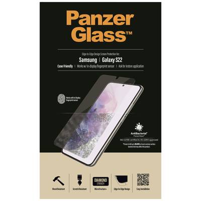 PanzerGlass Edge2Edge Displaybeskyttelsesglas Samsung Galaxy S22 1 stk Anti-Fingerprint, antibakteriel 7293
