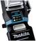 Nærbillede af en elektrisk maskine fra Makita med en skærm, der viser indstillinger og driftsstatus.