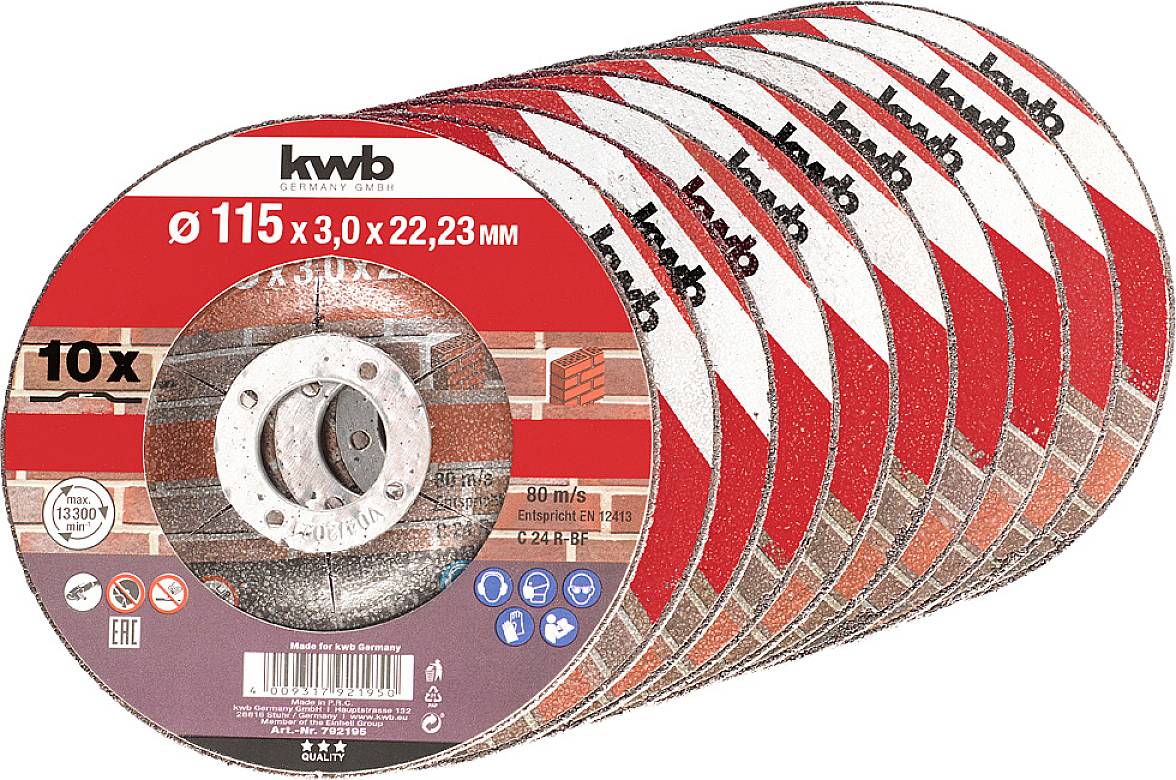 kwb 792195 Skæreskive lige 115 mm 22 mm 10 stk