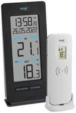 TFA Dostmann Buddy Trådløst digitalt termometer Sort 30.3072.01