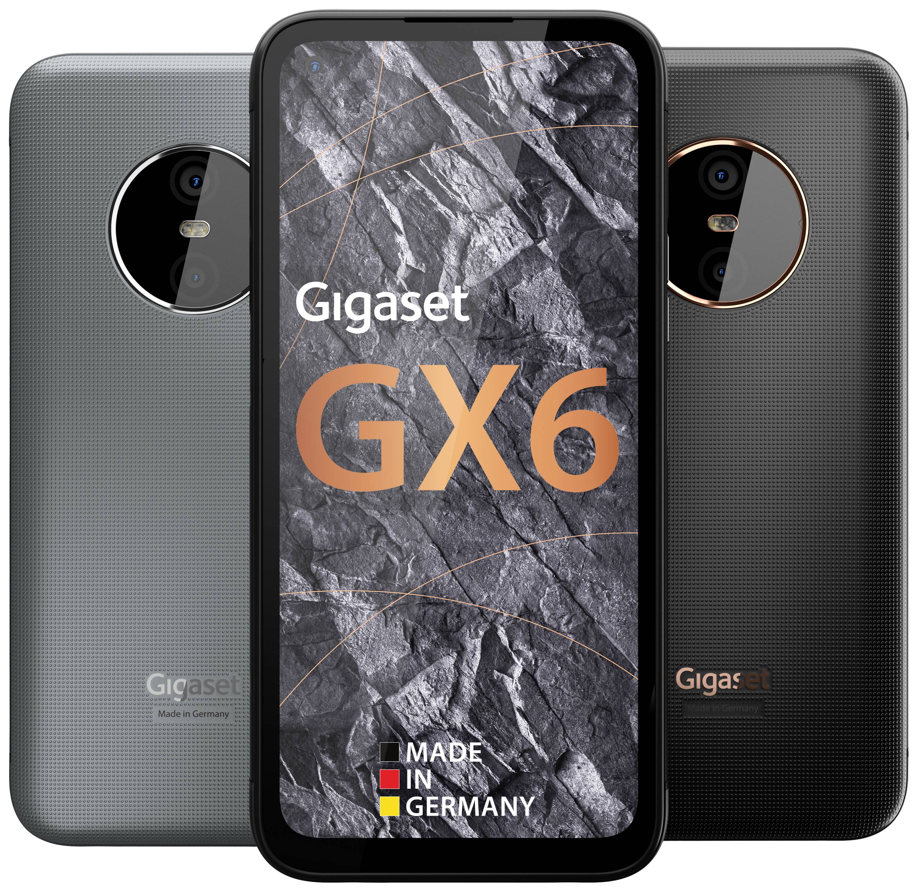 Gigaset GX6 LTE-outdoor smartphone 128 GB 16.8 cm (6.6 tommer) Grå 12 Triple-slot Conradelektronik.dk