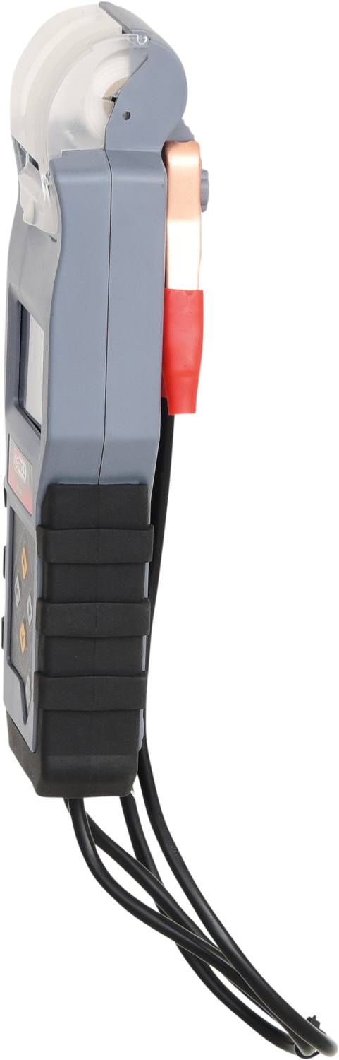 Elektronisk testudstyr med kabler, vist fra siden. Bruges til elektriske målinger.