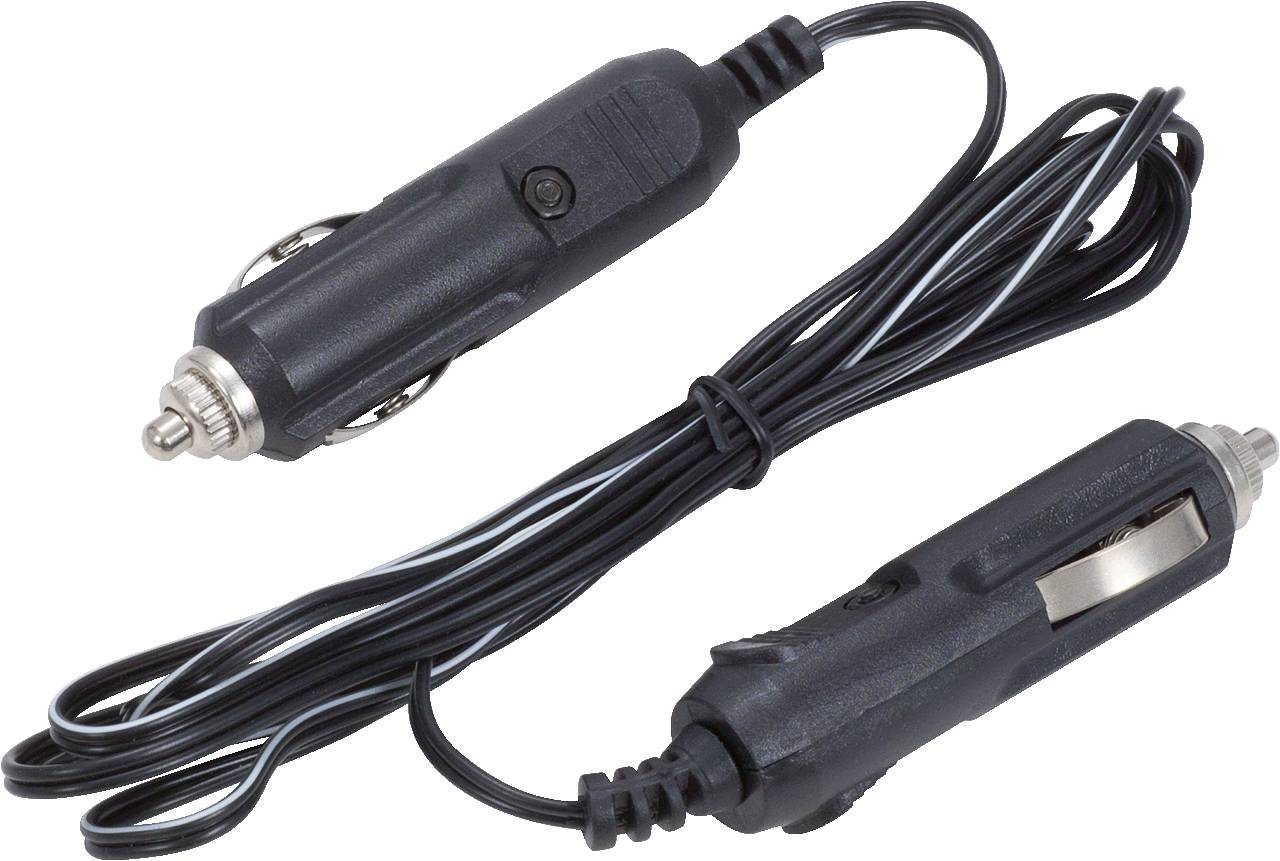 To cigaret-opladeradaptere med kabel, beregnet til opladning af elektroniske enheder i bilen.