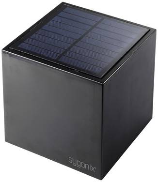Sygonix  SY-5499356 Solcelle-udendørsvægbelysning  SMD LED  0.9 W Sort