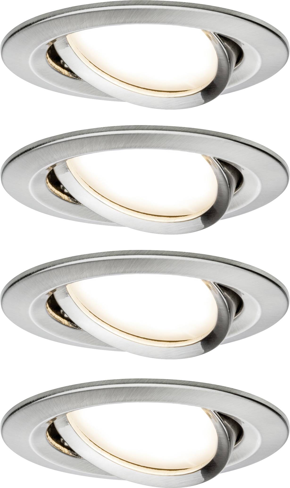 Paulmann 4064161242200 Nova Indbygningslys Sæt med 4 stk. LED (RGB) LED 6 W Jern (børstet)