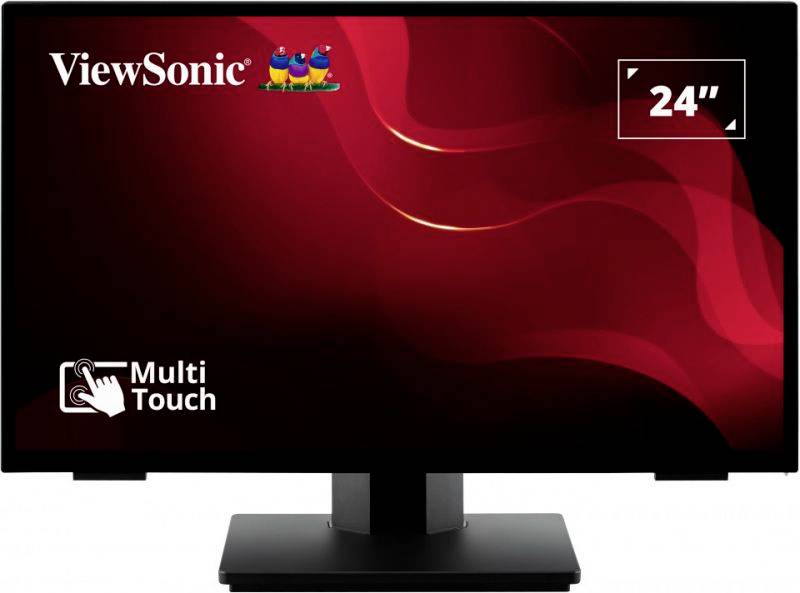 En 24-tommers widescreen-skærm fra ViewSonic med multi-touch-funktion.