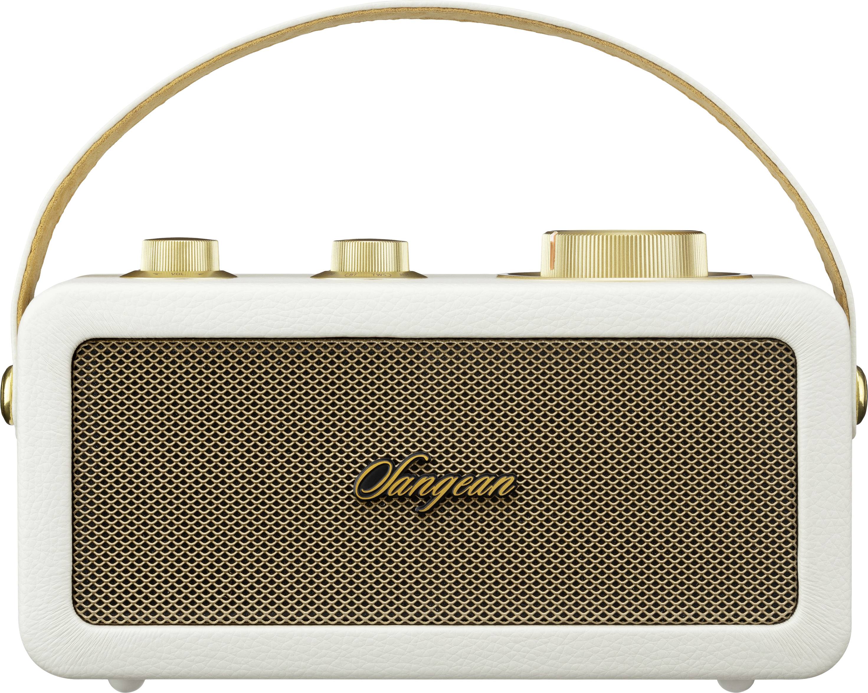 Batteridrevet radio Sangean RA-101 FM  genopladelig Ivory (elfenben), Guld-2