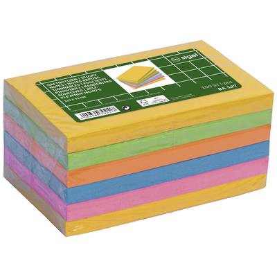 Sigel Post-It BA127 125 mm x 75 mm Blå , Gul, Grøn, Orange, Pink 600 ...