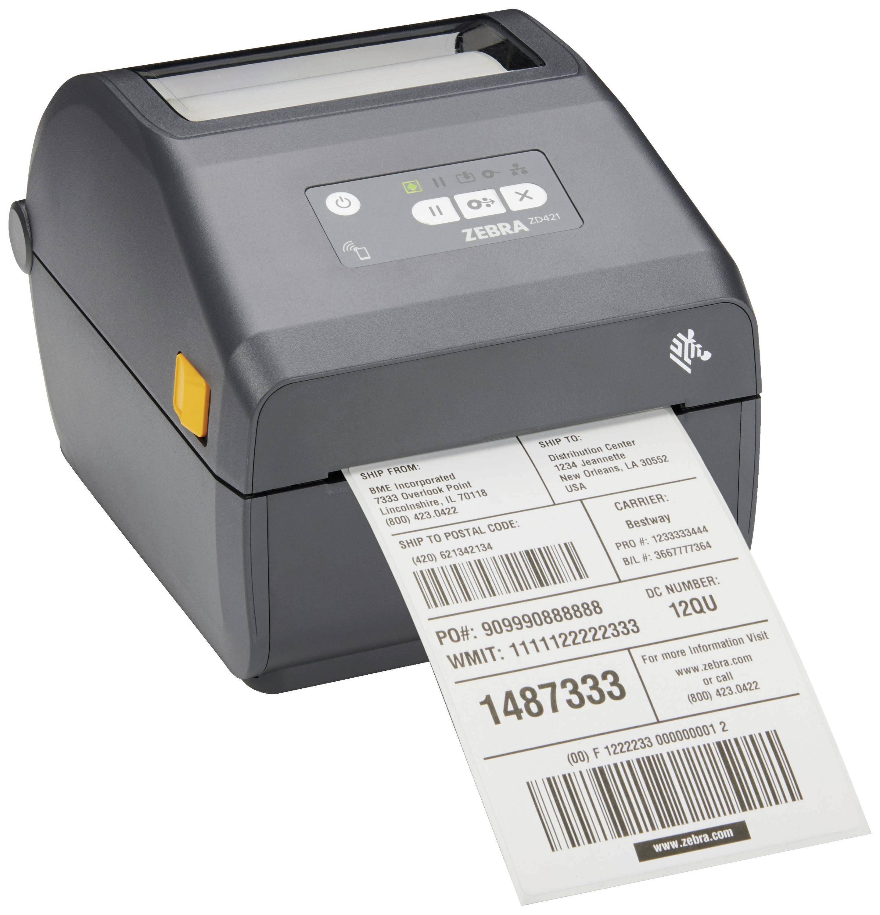 Zebra Zd421c Etiketprinter Direkte Termo Termooverførsel 203 X 203 Dpi Etiketbredde Maks 9624